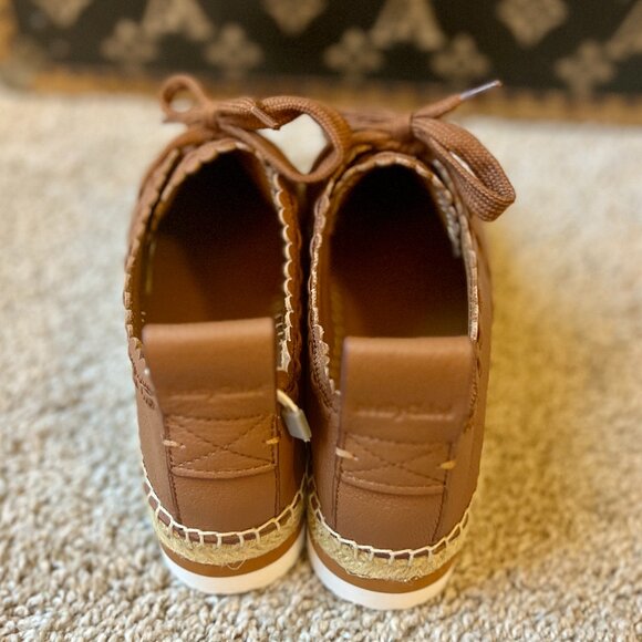 See by Chloe Duncan Leather Espadrilles Sneakers Shoes, Brown - Picture 4 of 5